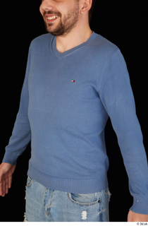 Hamza blue sweatshirt dressed upper body 0002.jpg